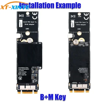 BCM94360CD BCM94360CS2 BCM943224PCIEBT2 12+6 Pin Bluetooth WiFi Bevielio ryšio Kortelės Modulis su M. 2 Klavišas B+M Adapteris, skirtas 