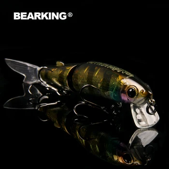 Bearking prekės 1PCS Minnow Žvejybos Masalas Lazerio Sunku Dirbtinis Masalas 3D Akis 11.3 cm 13.7 g Žvejybos Wobblers Crankbait Minnows