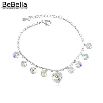 BeBella širdies žavesio apyrankę su kristalais iš Swarovski originalus mados juvelyrika dovana moterims, merginos mėgėjams dovanų šalis