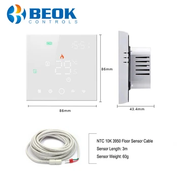 Beok Tuya Smart Gyvenimo Wifi Termostatai, Elektriniai Grindų Šildymo Namo Temperatūros Reguliatorius Darbui su Alexa 