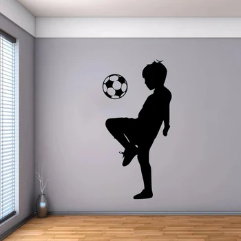 Berniukas Futbolo sienų lipdukai, Tapetai ir berniukams, Vaikų Kambario dekoracija vinilo Lipdukas Futbolo Lipdukai, vinilo ph271