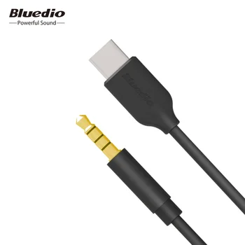 Bluedio 3,5 mm Tipo C garso kabelis, ausines, USB, C 3.5 mm AUX su mikrofonas TM TMS T4S T5 T6 T6S V2 ausinės