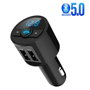 Bluetooth 5.0 FM Siųstuvas Greitai QC 3.0 Automobilinis Įkroviklis su USB, Adapteris, skirtas Xiaomi redmi 8 Pastaba laisvų Rankų įranga, Mp3 Grotuvas, Automobilių Reikmenys
