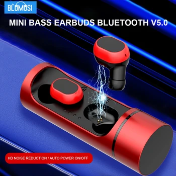 BluMusi K1 TWS Belaidės Ausinės Bluetooth 5.0 Tiesa, Bevielės Stereo Ausinės, Triukšmo Mažinimo Rankų Mini Bass Ausinių