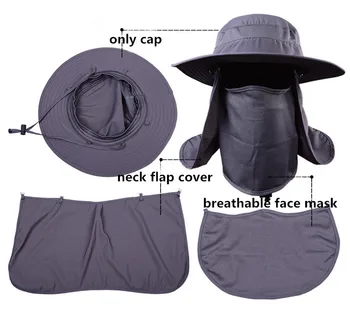BomHCS Žvejybos Hat Veidrodėliai Saulės Skrybėlę 360 laipsnių UV Apsauga Koreguoti Bžūp Vyrams, Moterims, Žygiai, Žvejyba, Lauko Kiemas, Sodas Darbo