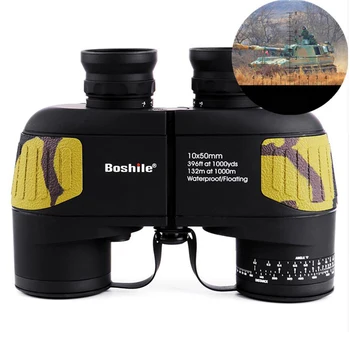 Boshile žiūronai 10x50 Zoom Teleskopas Built-in tolimatis tipo karinių Žiūronų HD Aukštos kartus Vandeniui Sritis medžioklė
