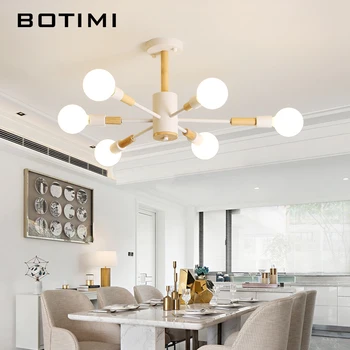 BOTIMI Dizaineris LED Šviestuvo Už Kambarį Balta Blizgesio Juoda Miegamasis Lempos Mediniai Virtuvės Kabinti Valgomasis Apšvietimas