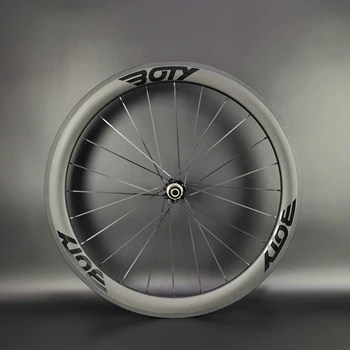 BOTY 700C Road Bike šviesos anglies ratų 50mm gylis 25mm pločio kniedė, skirta/Tubeless/Vamzdinės Dviračių aširačio su 3k matiniu paviršiumi
