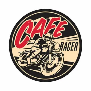 Cafe Racer Senosios Mokyklos Lipdukas Lipdukas Rockabilly Retro Vintage Ace Bobber