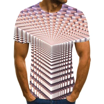 Camiseta tridimensional išmaišykite para hombre, camiseta estampada 3D de verano con cuello redondo, camiseta Atsitiktinis divertida diaria