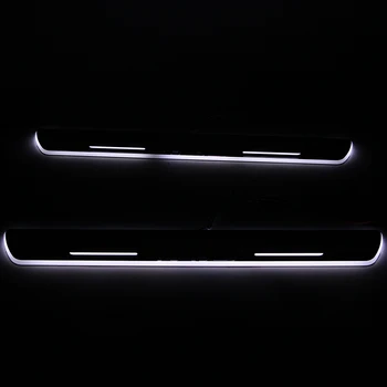 CARPTAH Apdaila Pedalo Automobilių Eksterjero Dalys, LED Durų Slenksčio Nusitrinti Plokštė Kelias Dinaminis Streamer šviesos Toyota RAV4 2016 2017 2018