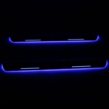 CARPTAH Apdaila Pedalo Automobilių Eksterjero Dalys, LED Durų Slenksčio Nusitrinti Plokštė Kelias Dinaminis Streamer šviesos Toyota RAV4 2016 2017 2018
