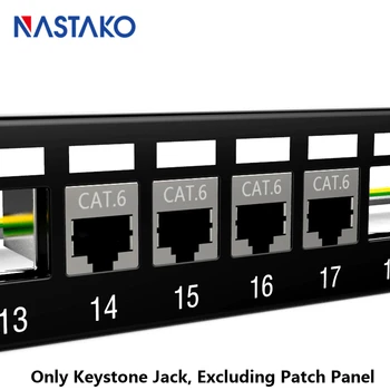 Cat6 Keystone Jack Metalo ekranuoti CAT6 pro tinklo modulio Jungtis RJ45 jungties lizdas Laido adapteris, 