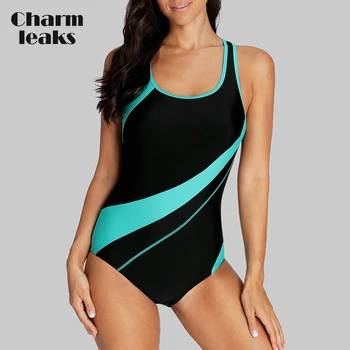 Charmleaks Vienas Gabalas Moterų Sporto Maudymosi Kostiumėlį, Sporto Maudymosi Kostiumėliai, Paminkštintas Bikini Backless Paplūdimio Drabužiai Monokini Maudymosi Kostiumai