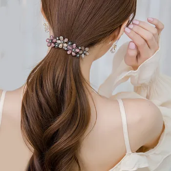 CHIMERA Derliaus Kristalų Plaukų Clips Gėlių Metalo prancūzijos Barrettes plaukų segtukai Apkabos, Klasikinis Plaukų Aksesuarai Moterims Moteriški