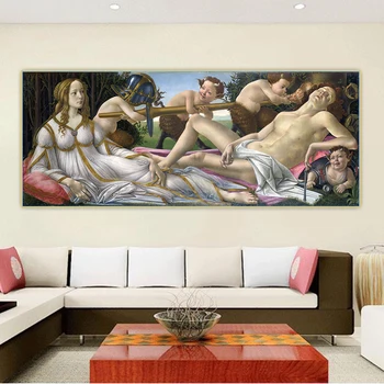 Citon Sandro Botticelli《Venera ir Marsas》Drobė, Aliejus, Tapyba Meno kūrinius Plakato Nuotrauką Sienos Fone Dekoro Namų Puošybai