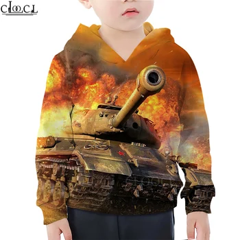 CLOOCL Vaikams Žaidimai, World of Tanks Hoodies Palaidinės 3D Spausdinimo Vaikų Streetwear Mados Hoodie Vaikams Drabužių Lašas Laivybos