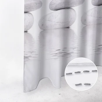 Coble Vandens Banga Pilka Dušo Užuolaidos HD 3D Spausdinimo Paprasta Vonios Užuolaidos Poliesteris atsparus Vandeniui Patvarus Vonia Ekrano Namų Dekoro