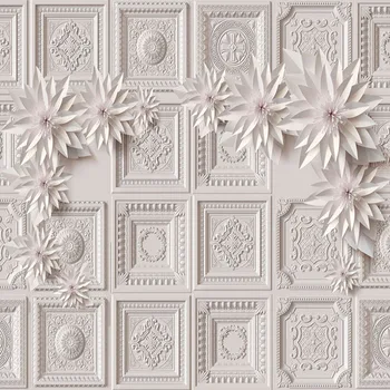 Custom 3D Tapetai Sienų Kambarį Viešbutyje Freskos Stereo Įspaustu Gėlių Sienų Tapybos Šiuolaikinio Paprasta Namų Dekoro Sienos Dokumentai