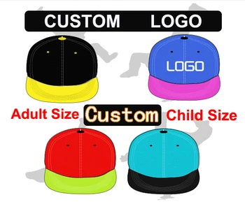 Custom Snapback Cap HipHop 3D Siuvinėjimo 6 Plokštės Snapback Suaugę Vaikai Dydis Reguliuojamas Snapback Asmeninį Nemokamas Pristatymas