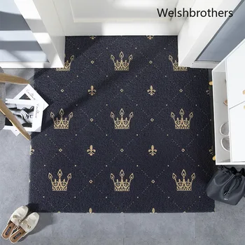 Custom Šiaurės šalių namų ūkių grindų mat lauko kilimėlis salė kilimėlis anti-slip mat PVC vielos žiedą, kilimų kilimėlis gali būti sumažinti, kiliminė danga svetainės kilimėliai