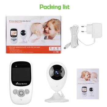 DANMINI Kūdikio stebėjimo SP880 2,4 colių Belaidžio LCD Monitorius Su Kamera, Naktinio Matymo Temperatūros Stebėsena, Priežiūra, Audio, Video