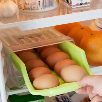 Daržovių Ir Plastikinių Kiaušinių Konteinerių Atveju Šaldytuve Šviežios Saugojimo Boxs Virtuvės Įrankiai Nešiojamų Laukinių Iškylą Kiaušinių Organizatorius/