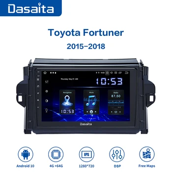 Dasaita DSP Android 10.0 Automobilio Radijas Stereo Toyota Fortuner 2016 2017 2018 GPS Automobilio Multimedijos 9