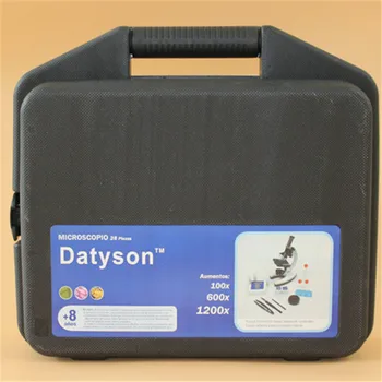 Datyson 100X 600X 1200X Pirminės Vidurinių Mokyklų Mokiniai Biologinio Eksperimento Nustatyti Vaikų Mikroskopu Serijos 