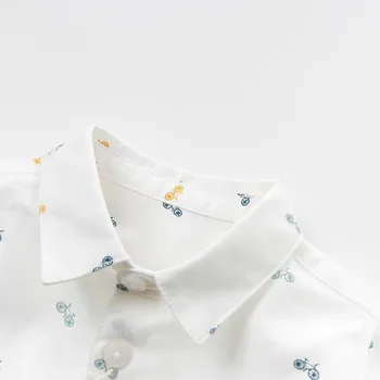 DB13786 dave bella kūdikių berniukų pavasario kūdikių spausdinti marškinėliai bamblys viršuje vaikų tees ilgomis rankovėmis medvilnės drabužius