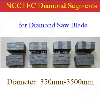 Deimantiniai segmentai, skirti pjauti iš diameter250 300350 400 450 500 600 800 900 1000 1200 1600 1800 2000 2200 2500 2700 3000 3500mm
