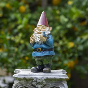 Derva Neklaužada Sodo Gnome Sodo Puošmena 5 Colių Statula Gnome Valdos Paukščių Amatų Asmeninį Ornamentu Namų Dekoro Naujas