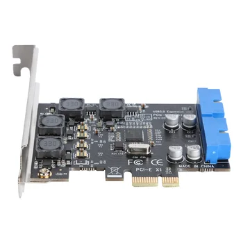 Desktop PC USB 3.0 Išplėtimo Plokštę Priekiniai PCI-E 19/20 Pin Header Adapterio Modulis Nešiojamų Išorės Plėtimosi Kortelės Adapteris