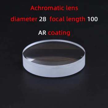 Diameter28 Židinio length100 achromatinis objektyvas gamyklos užsakymą teleskopo objektyvo didinamąjį stiklą, įvairių dydžių