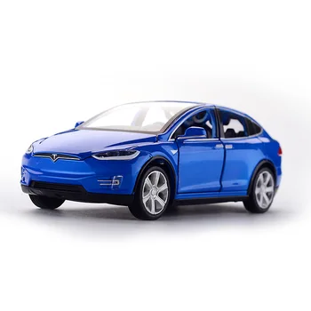 Diecast Transporto priemonių Tesla VISUREIGIS 1:32 Modelio Automobilių Metalo Lydinio, Modeliavimo Traukti Atgal, Automobilių Žibintai Žaislai Vaikams Dovanos Vaikams