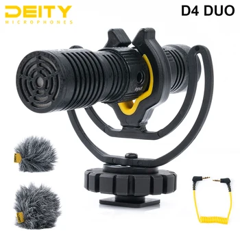 Dievybė V-Mic D4 Duo Patentuota Dvigubo Mikrofono Kapsulė Dual Cardioid Mikrofonas 40g Aliuminio TRS 3.5 MM Vlog Vaizdo Studija DSLR