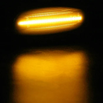 Dinaminis LED Šoninis Gabaritinis Žibintas Signalo Indikatorių Posūkio Signalo Lemputė, už Peugeot 207 308 3008 5008 RCZ Partneris Eilės
