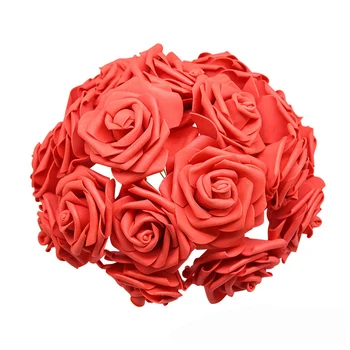 Dirbtinės Gėlės Šilko PE Rose Vestuvių Vazos Nuotakos Puokštė 