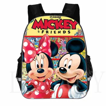 Disney Baby Animacinių Filmų Spausdinti Kuprinę, Berniukams, Mergaitėms, Vaikams, Mielas Peliukas Mikis Bookbag Mada Vaikams Kuprinė Minnie Mouse Krepšys