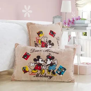 Disney Flanelė Užvalkalai 1Pcs Animacinių filmų Peliukas mikis ir Minnie Pora Pagalvę Padengti Dekoratyvinių PillowsCase 48x74cm karšto pardavimo