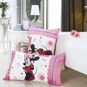 Disney Flanelė Užvalkalai 1Pcs Animacinių filmų Peliukas mikis ir Minnie Pora Pagalvę Padengti Dekoratyvinių PillowsCase 48x74cm karšto pardavimo