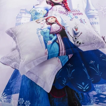 Disney Medvilnės pagalvių Užvalkalai shams 1pcs Animacinių filmų Princesė Užšaldyti Elsa Sofija Sniegas, Baltas kelias Pagalvę Padengti Dekoratyvinių 48x74cm