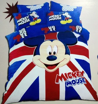 DISNEY Mickey Mouse Patalynės Komplektas Antklode Padengti Nustato vieną dvigubo Karalienė King Size minnie peliukas Vaikų lova nustatyti Namų tekstilės dovana