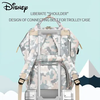 Disney USB Daugiafunkcį Vystyklų Krepšys, Kuprinė Didelės Talpos, Kūdikių Priežiūros Krepšys Motina Vandeniui Šlapias Maišas Kūdikių Vystyklų Krepšiai Saugojimo Krepšys