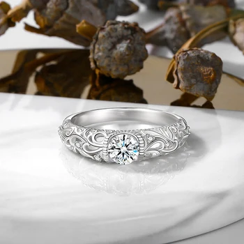 DODO Derliaus moterų Juostos žiedas Palace Modelio Sidabro spalvos anel retro anillos mujer papuošalai moterims, Vestuvių, Sužadėtuvių Papuošalai