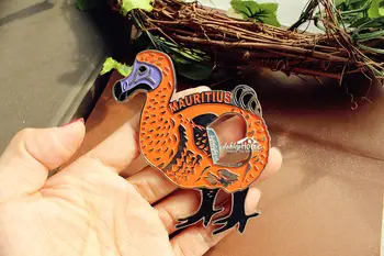 DODO Paukščiai, Mauricijus Turizmo Kelionių Suvenyrų 3D Metalo Šaldytuvas Magnetas Alaus Butelio Dangtelio Atidarytuvas