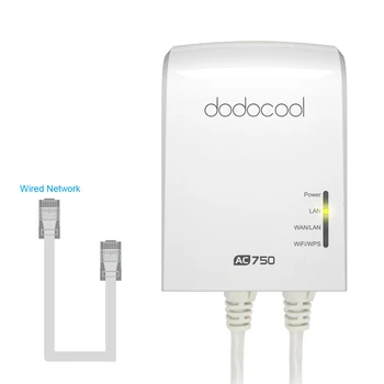 Dodocool AC750 Wifi Kartotuvas Maršrutizatorius AP Prieigos Taško Režimu 2.4/5 ghz Dual Band Wireless Router 3 Vidinės antenos Kartotuvas WiFi