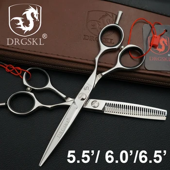 DRGSKL Willow formos plaukų žirklės aukštos kokybės, 5.5/6.0/6.5 colių profesionalios plaukų kirpimo žirklės lancet plaukų kirpimas žirklės