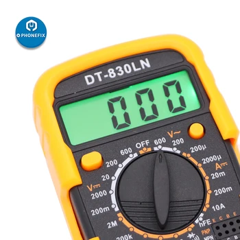 DT-830LN Nešiojamą LCD Skaitmeninis Multimetras AC/DC Įtampos Matuoklis Amp Srovės Varžos Testeris LCD Apšvietimas Matuoklis