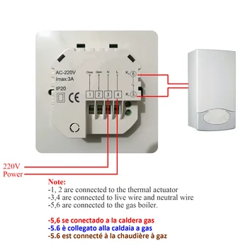 Dujų Katilas Šildymo Wifi & Rankinio Valdymo Termostatas Programa elektros Energijos taupymo Katilo Temperatūros Reguliatorius 3A 220V